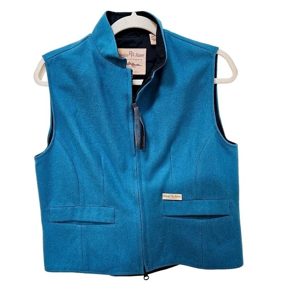 Powder PR River Outfitters SzM. Teal green Wool blend western best. Texas design - Picture 1 of 11